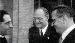 Giuseppe De Luca, Giuseppe Ungaretti e Alfredo Schiaffini nel 1937
