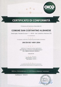Certificato sistema di Gestione Ambientale (1)