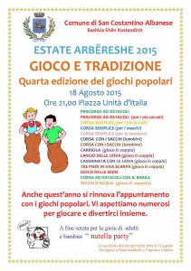 ESTATE ARBËRESHE 2015 Gioco e Tradizione